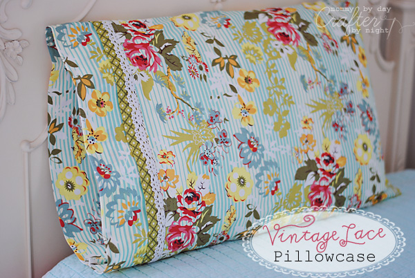 blue tutorial vintage aqua pillow case